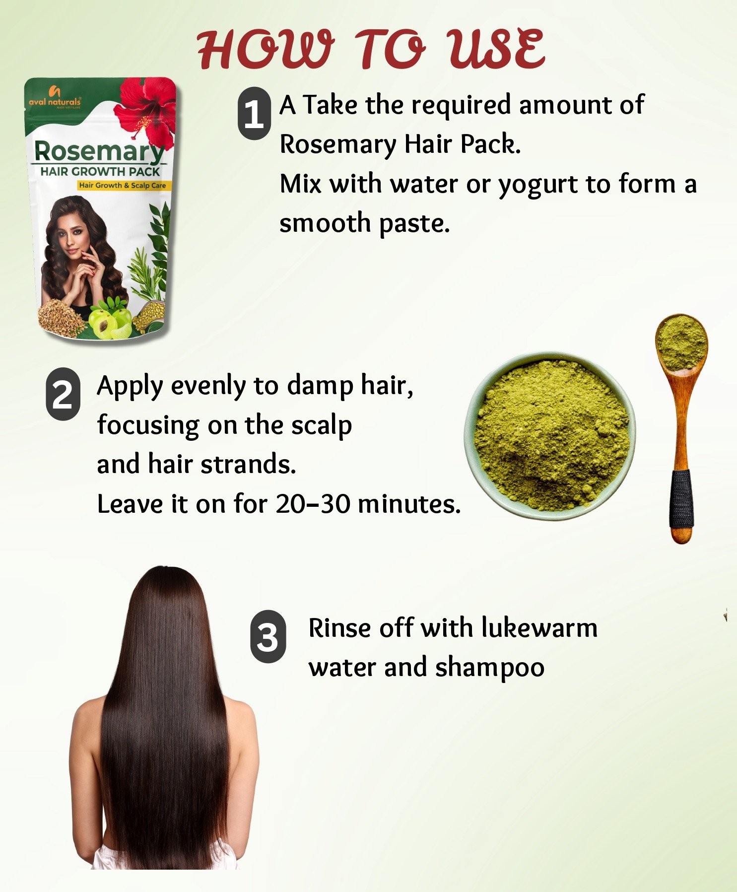 Rosemary Flaxseed Hair pack - Image 3