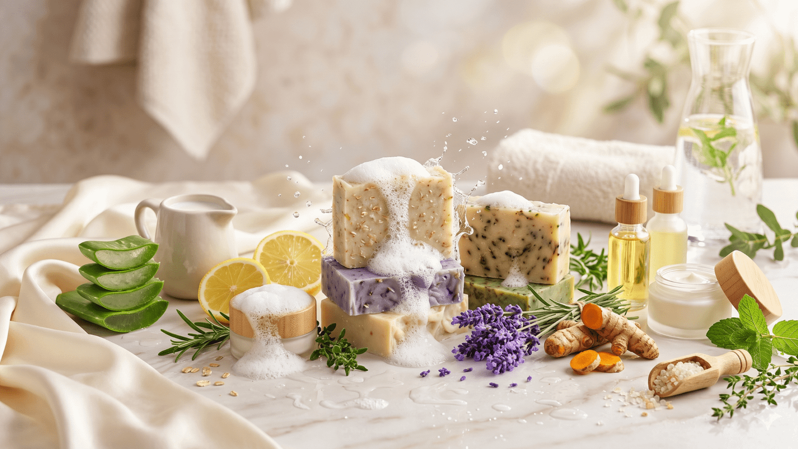 Natural goat milk soap skincare routine